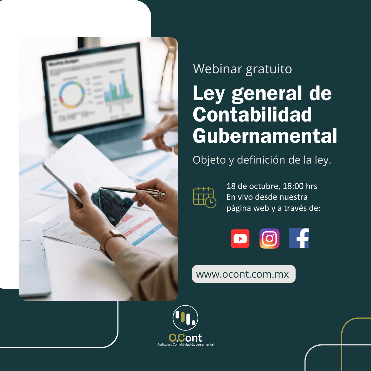 Imagen del webinar: Ley General de Contabilidad Gubernamental