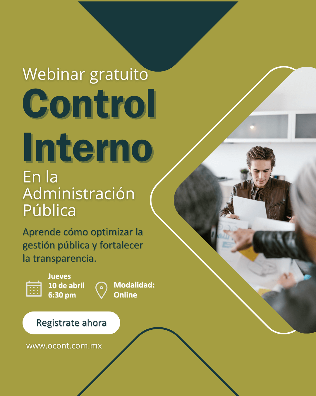 Imagen del webinar: Control interno en la administración pública